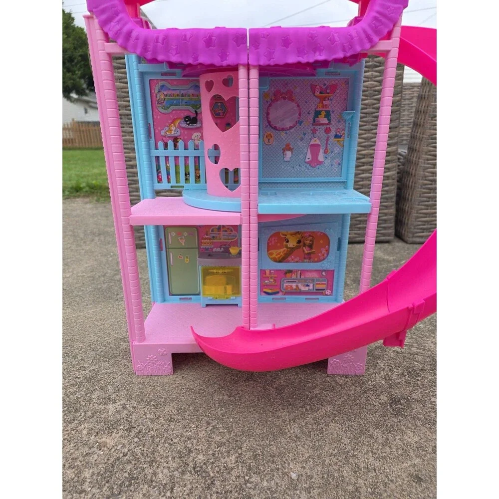 Mattel Barbie Chelsea Playhouse 3 Level Dollhouse Pink Slide Playset